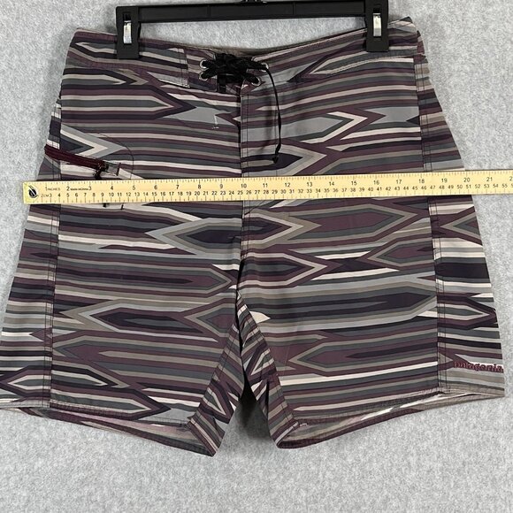 Patagonia Wavefarer Board Swim Shorts Graphite Navy Zip Pocket Men's Sz 30 - Picture 10 of 14